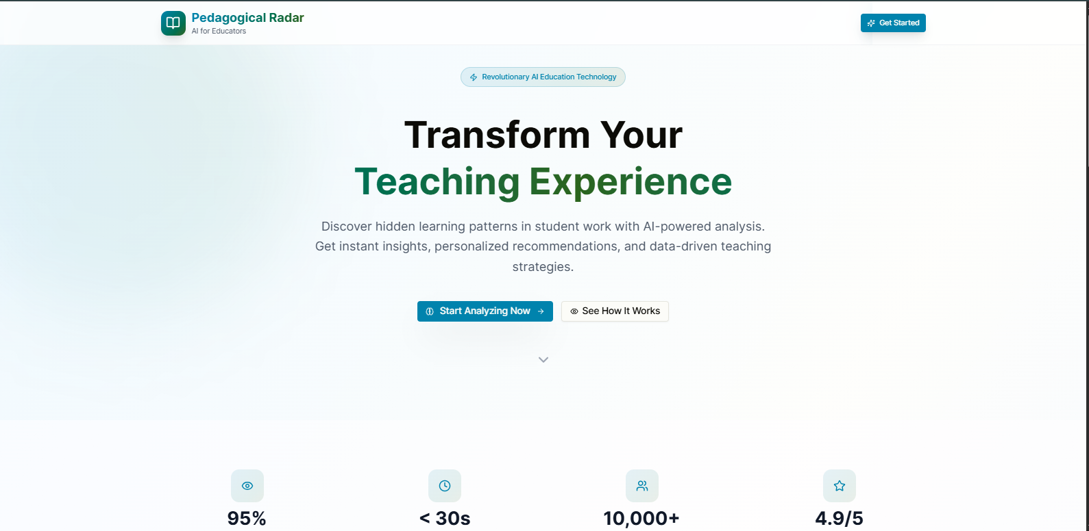 Pedagogical Radar - AI for Educators